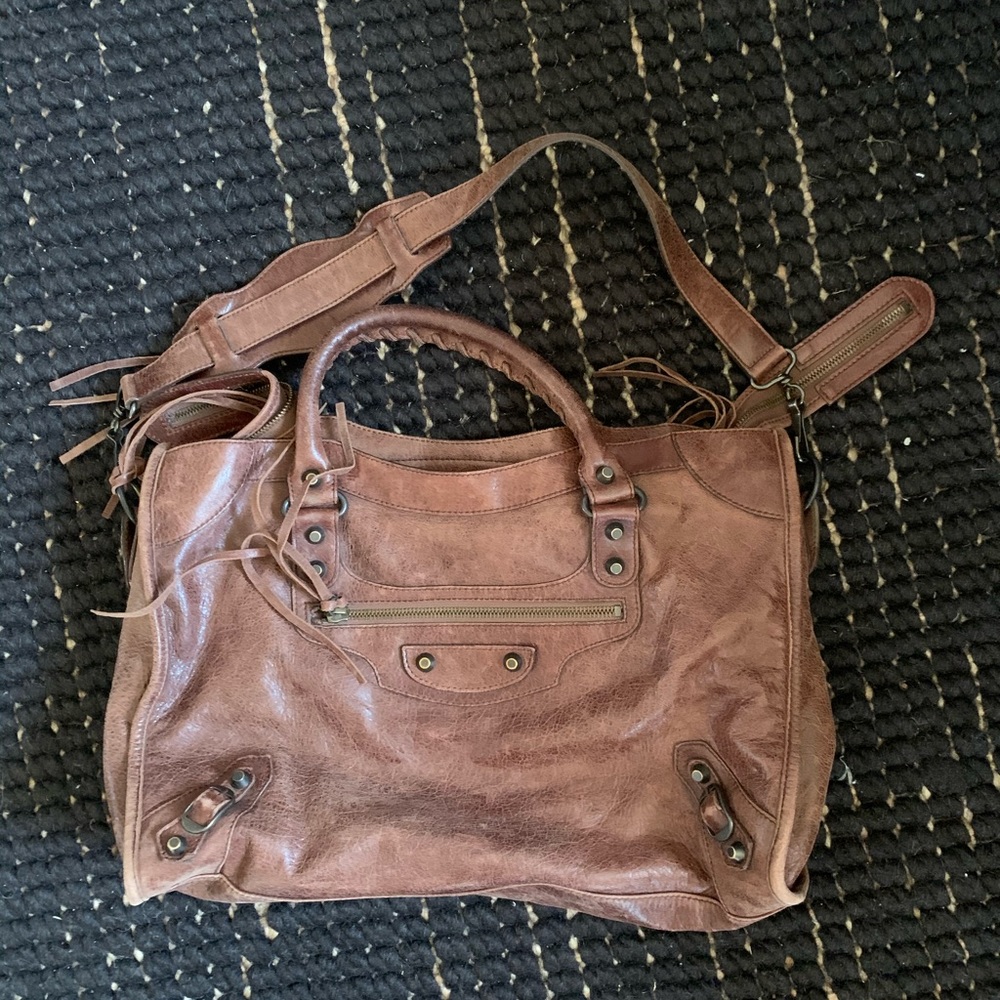 Balenciaga Top Handle Bag Moto city in Brown